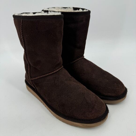 KOOLABURRA BY UGG Burra Dark Brown Short Boots Size 9 - Picture 3 of 11